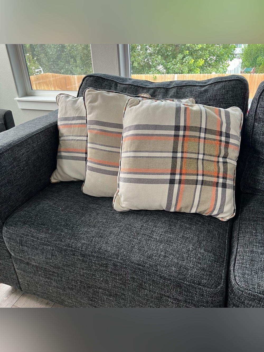 3 Brentwood 18”x18” Throw Pillows in Clifford Plaid
